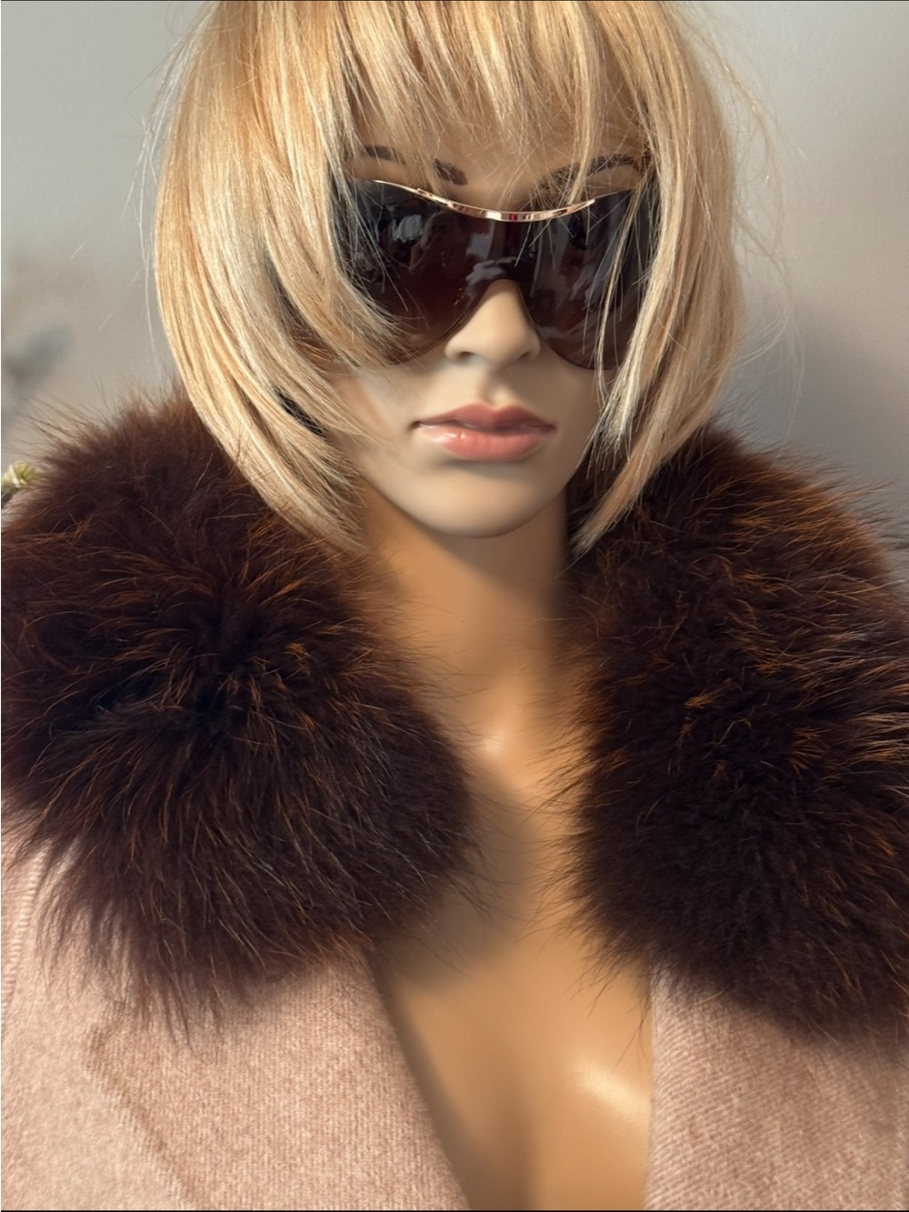 Brown Fox Fur Collar